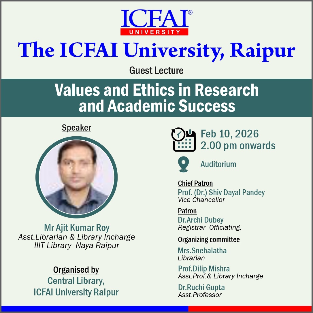 Guest Lecture on Values and Ethics in Research and Academic Success