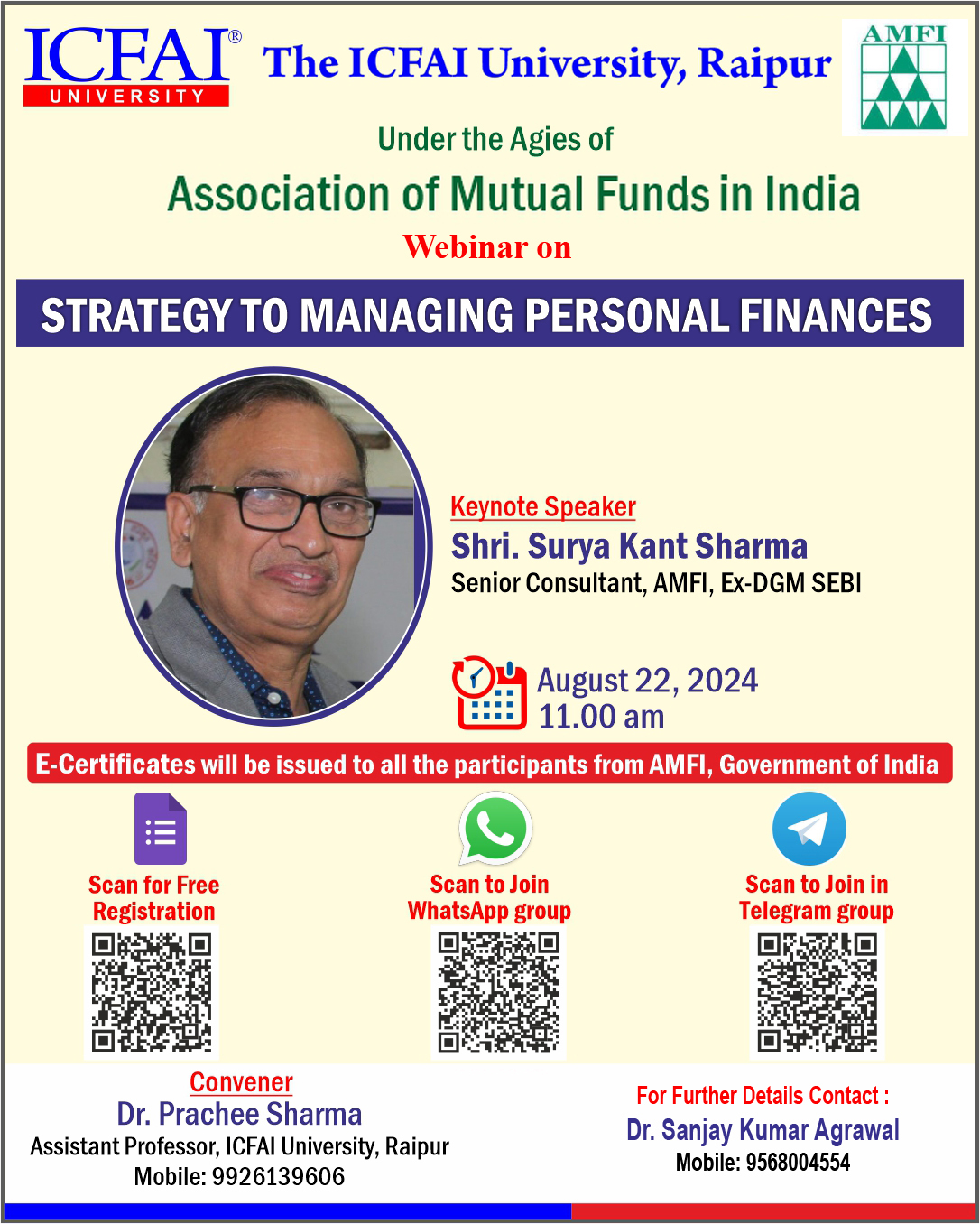 Webinar on Strategy to Managing Personal Finances