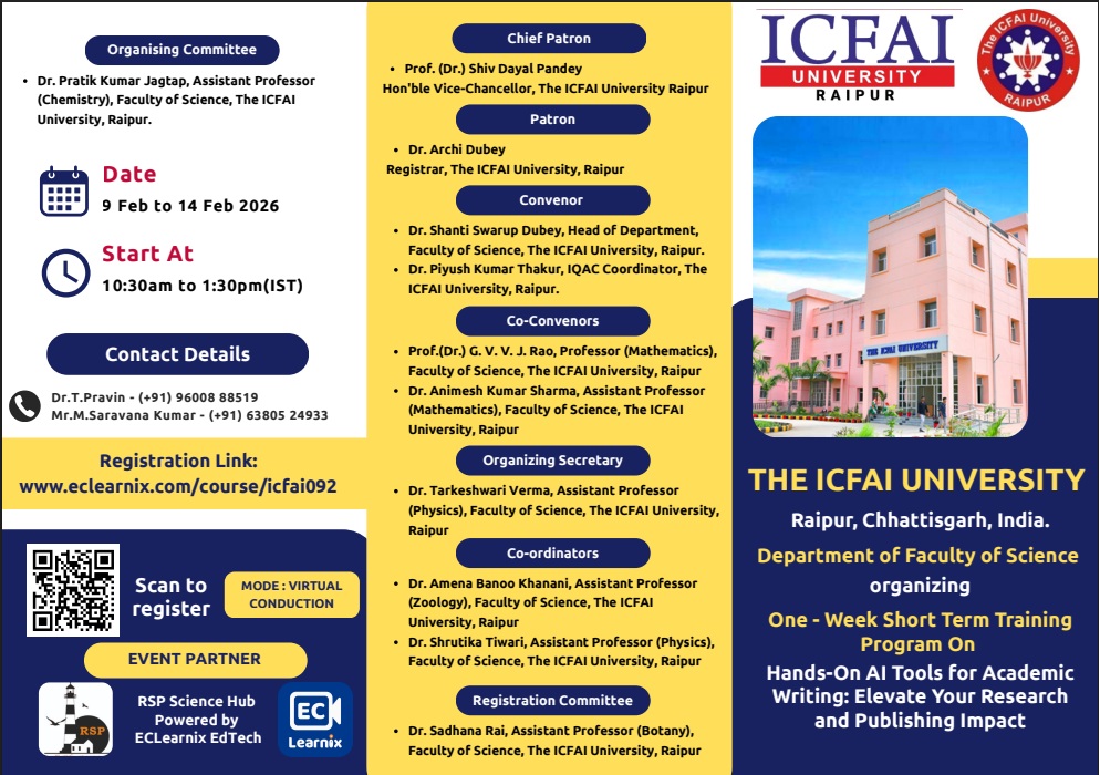 One-Week STTP on “Hands-On AI Tools for Academic Writing: Elevate Your Research and Publishing Impact”