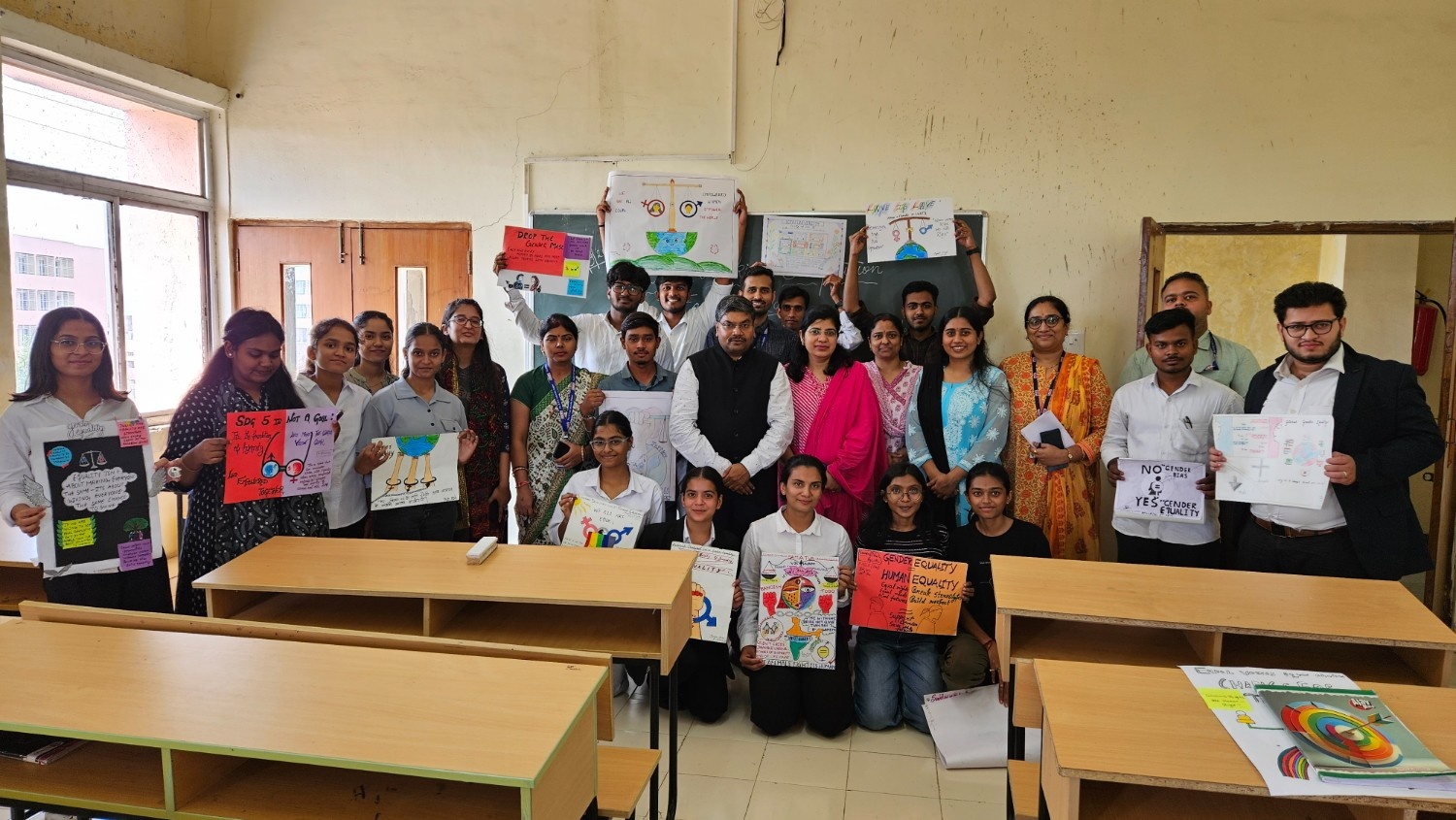 Poster Making Competition on Gender Equality – Promoting SDG 5 at ICFAI University, Raipur!! 