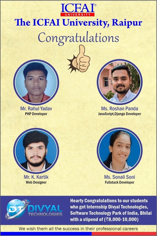 Congratulations on Securing Prestigious Internships!!