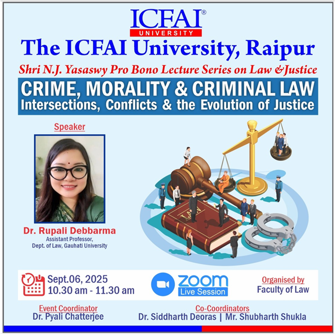  Expert lecture On "Crime, Morality, and Criminal Law: Intersections, Conflicts, and the Evolution of Justice "