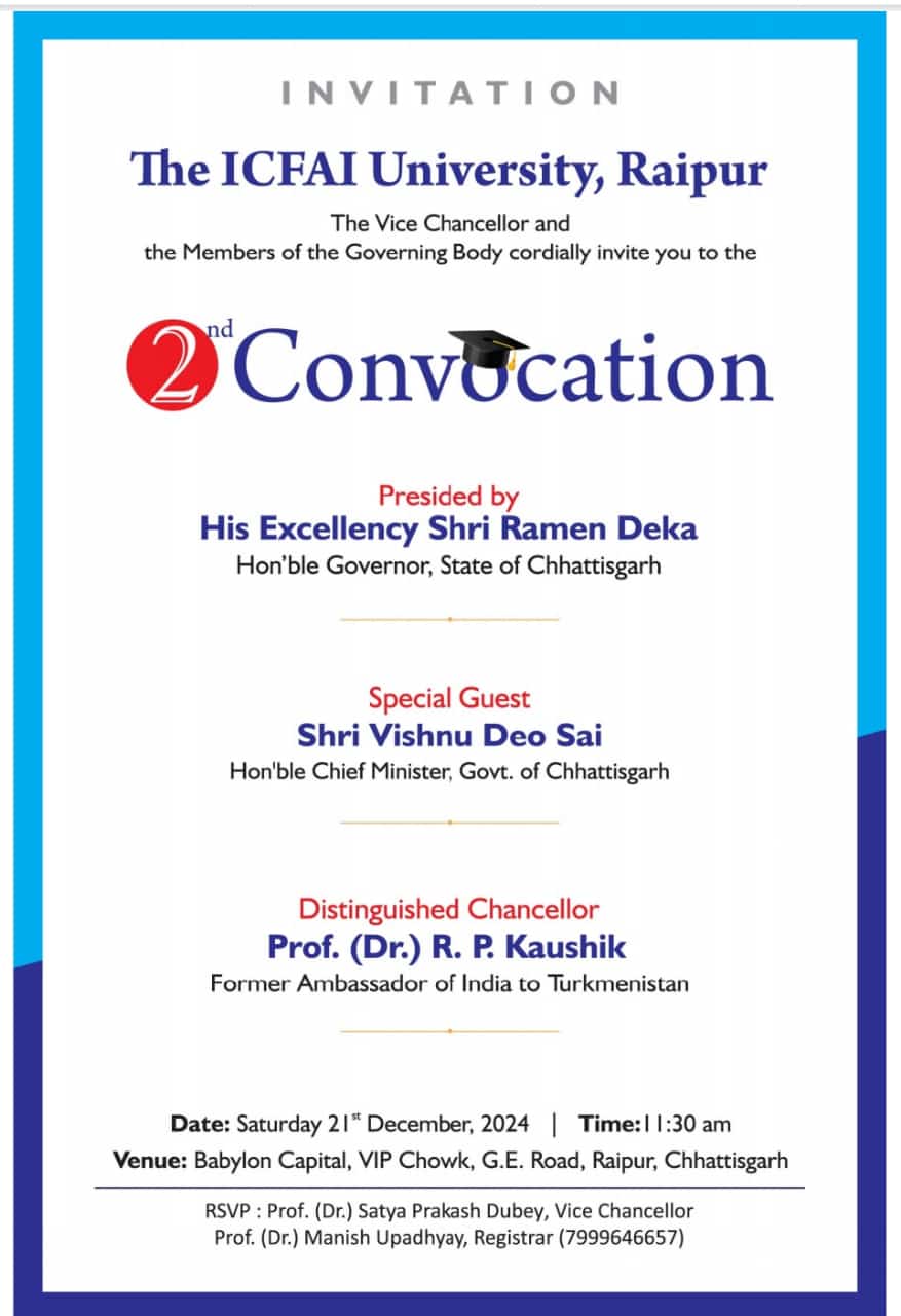 Second Convocation of ICFAI University Raipur