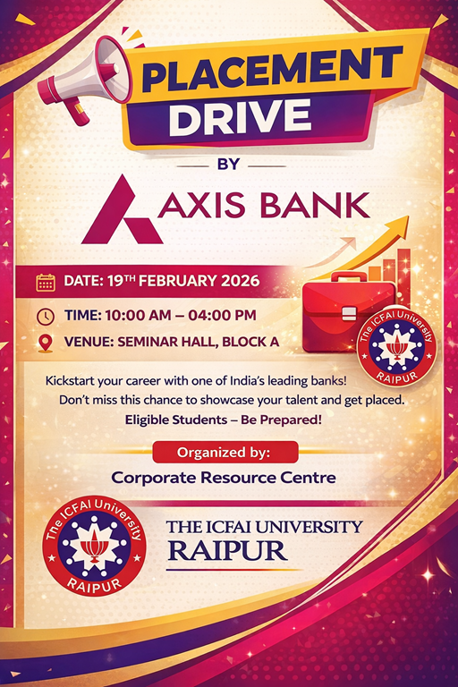 Placement Drive by Axis Bank at The ICFAI University, Raipur 
